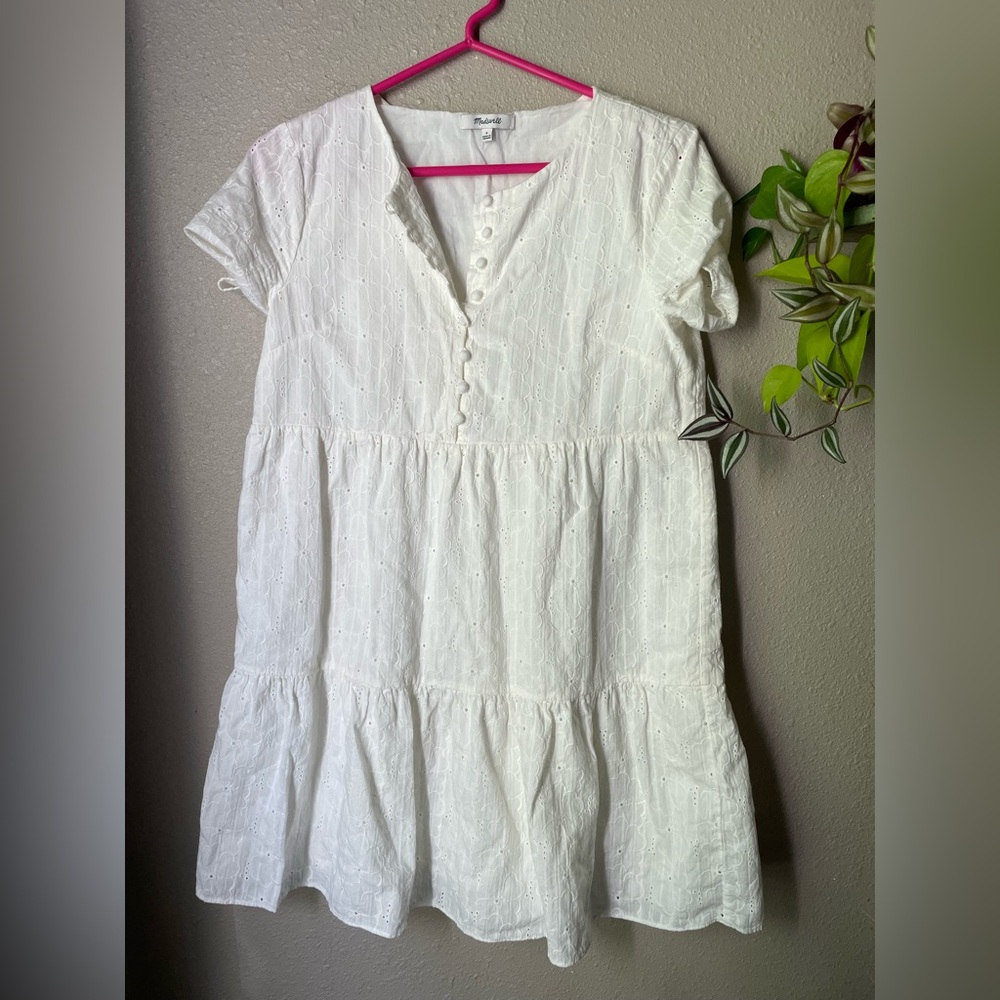 Madewell White Eyelet Mini Dress